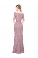 Short Sleeves Crop Top Mermaid Lace Prom Dress