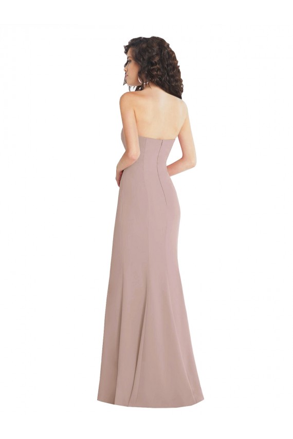 Strapless Princess Line Crepe Mermaid Prom Dress